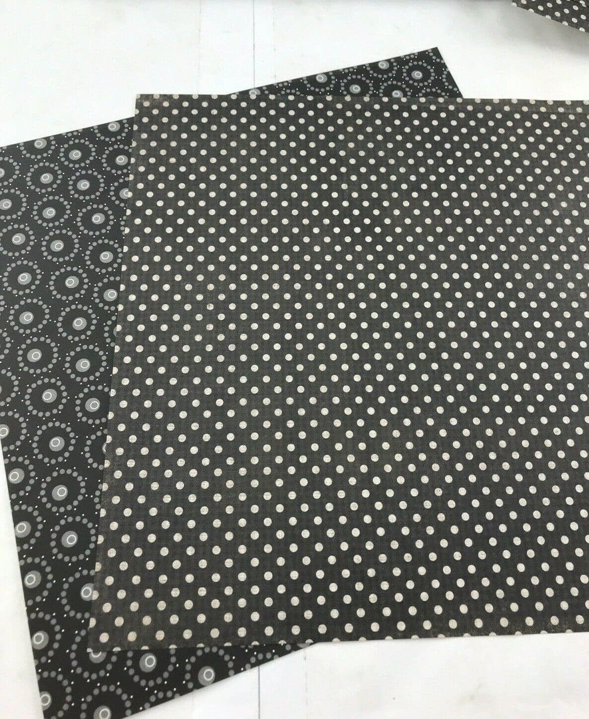 Set Of 2 Black And White Polka Dot Paper 12" X 12" Craft Scrapbook Card  Making Throughout Recollections Cards And Envelopes Templates