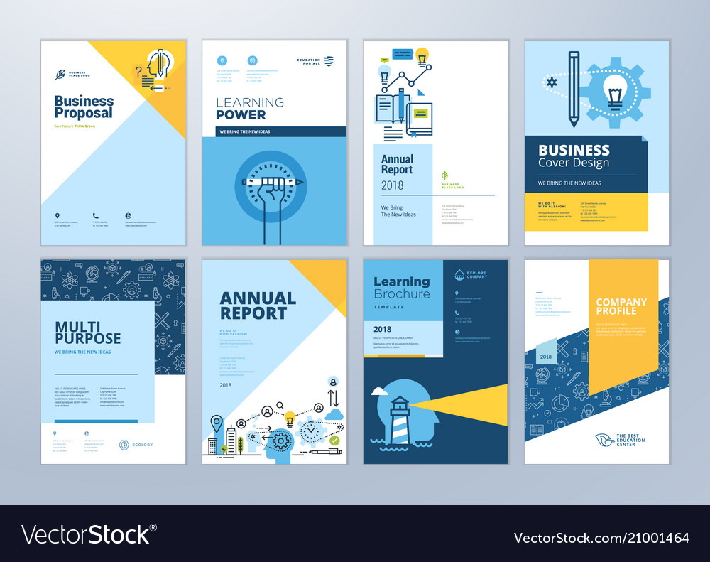 Set Of Brochure Design Templates Of Education Regarding Brochure Design Templates For Education