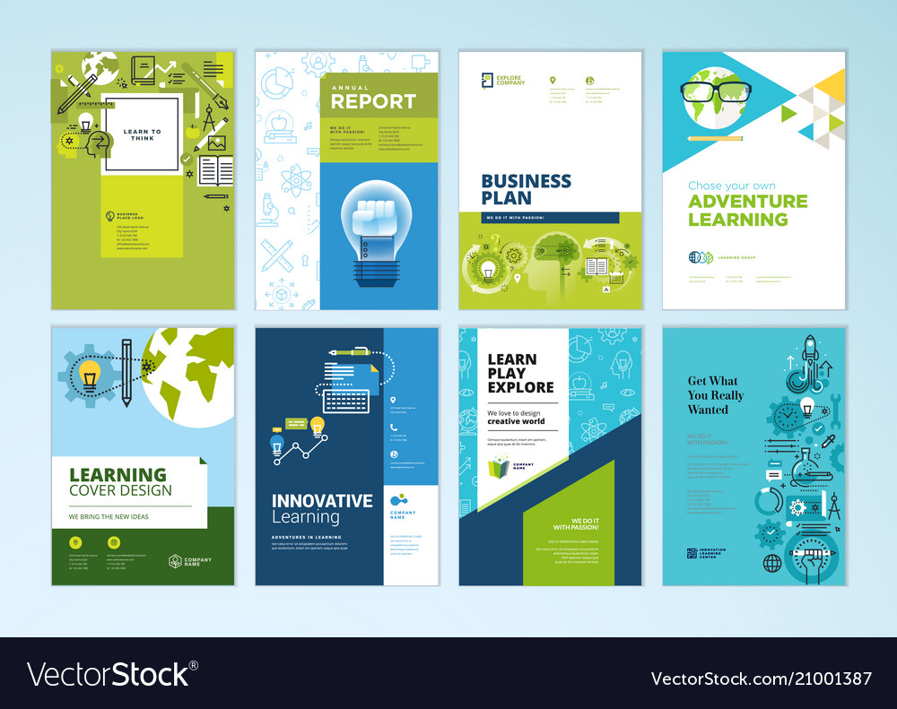 Set Of Brochure Design Templates Of Education Within Brochure Design Templates For Education
