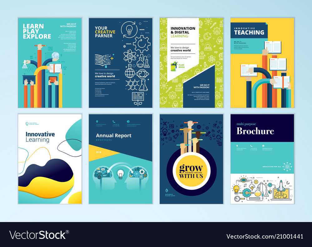 Set Of Brochure Design Templates Of Education Within Brochure Design Templates For Education