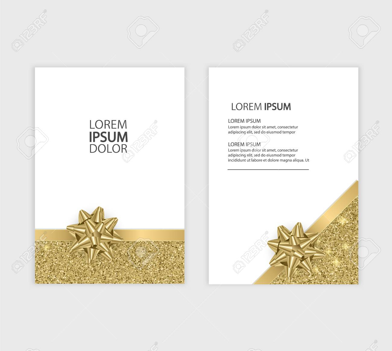 Set Of Gift Voucher Card Template, Advertising Or Sale. Template.. For Advertising Card Template