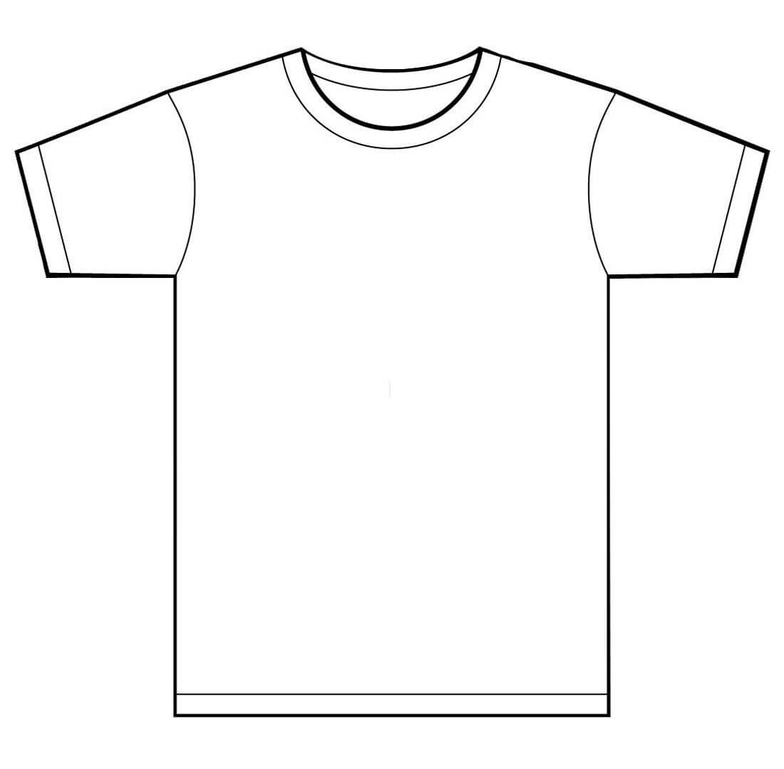 Shirt Template Clipart Intended For Blank T Shirt Outline Template