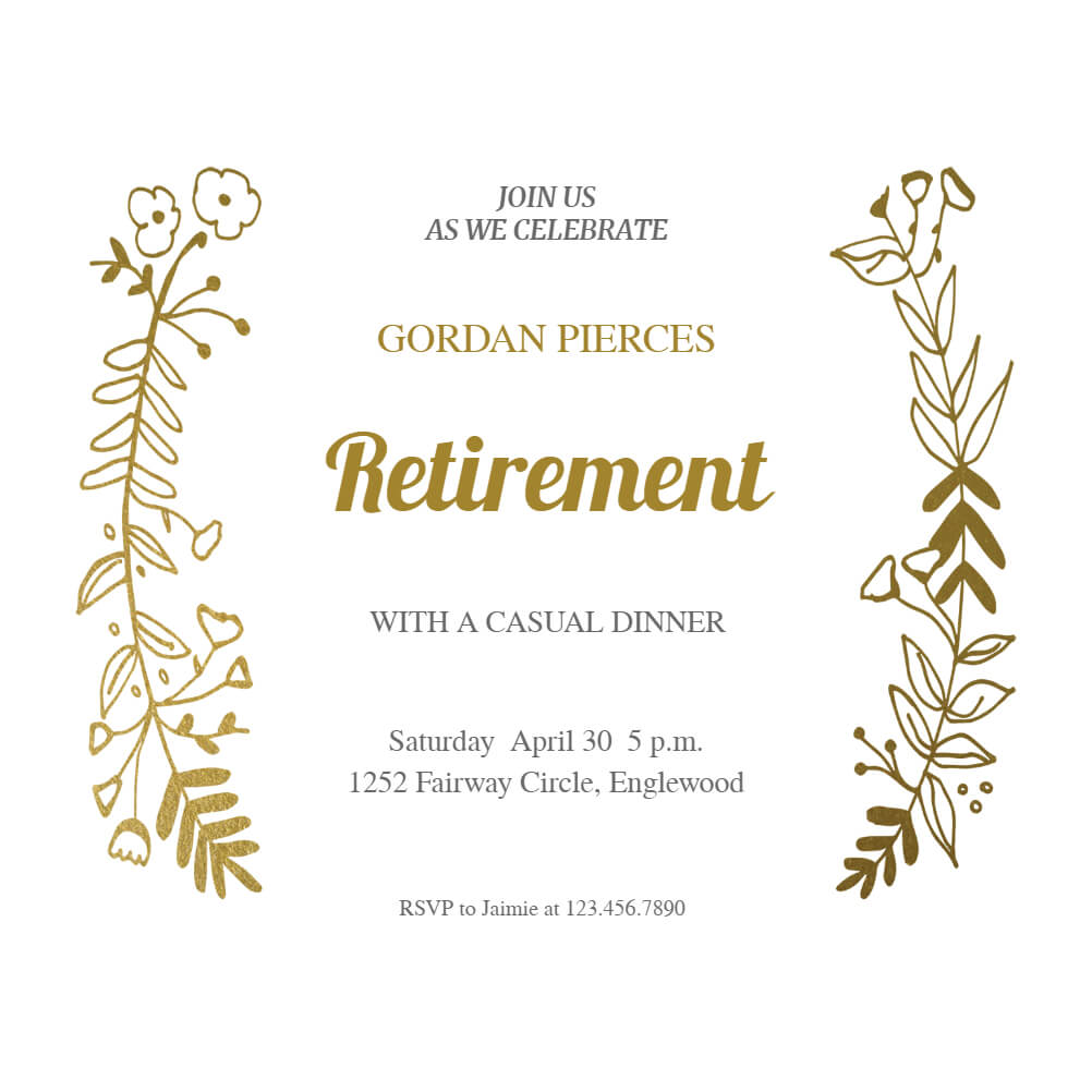 Sideside Gold – Free Retirement & Farewell Party Intended For Farewell Certificate Template