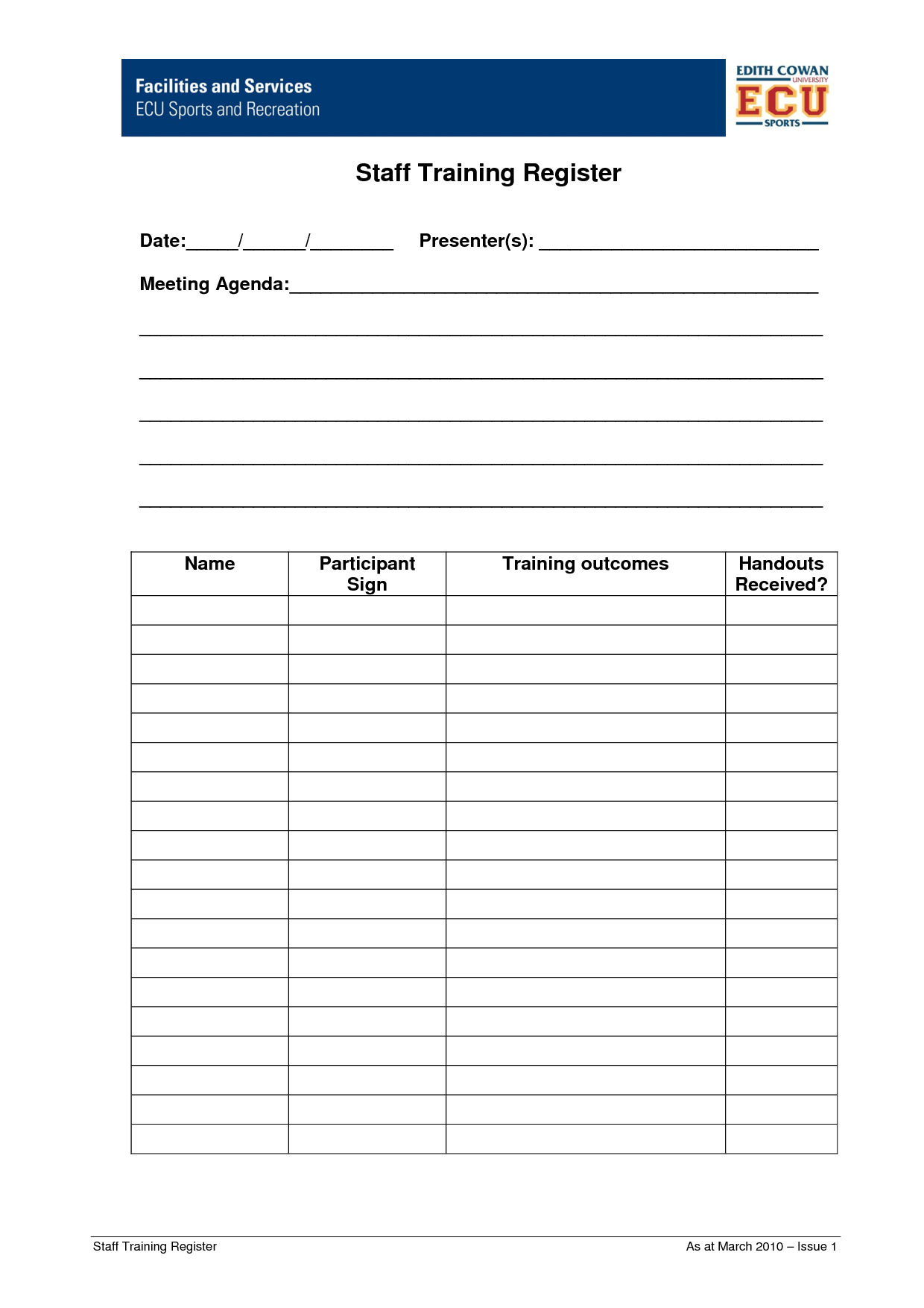 Sign Off Sheet Template Spreadsheet Examples Training 44049 With Regard To Training Documentation Template Word