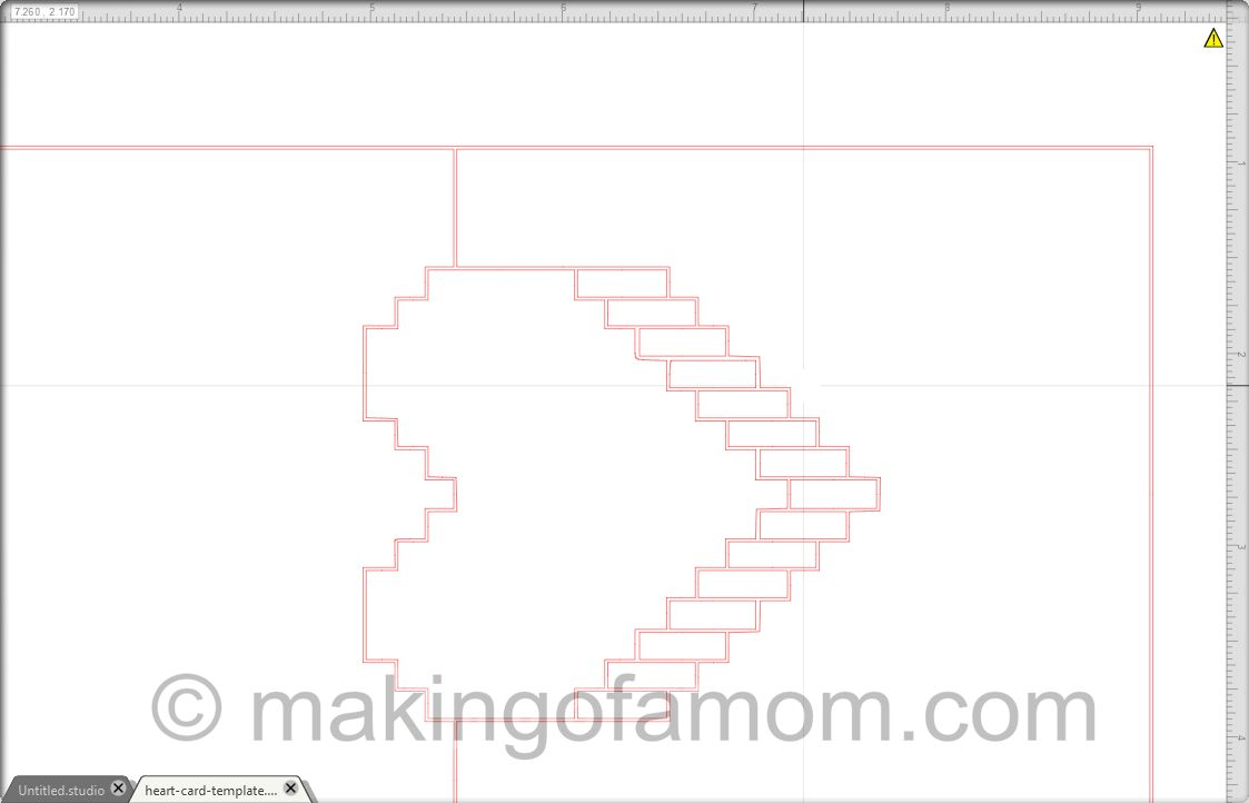 Silhouette Tutorial: Valentine Pixelated Popup Heart Card Regarding Pixel Heart Pop Up Card Template
