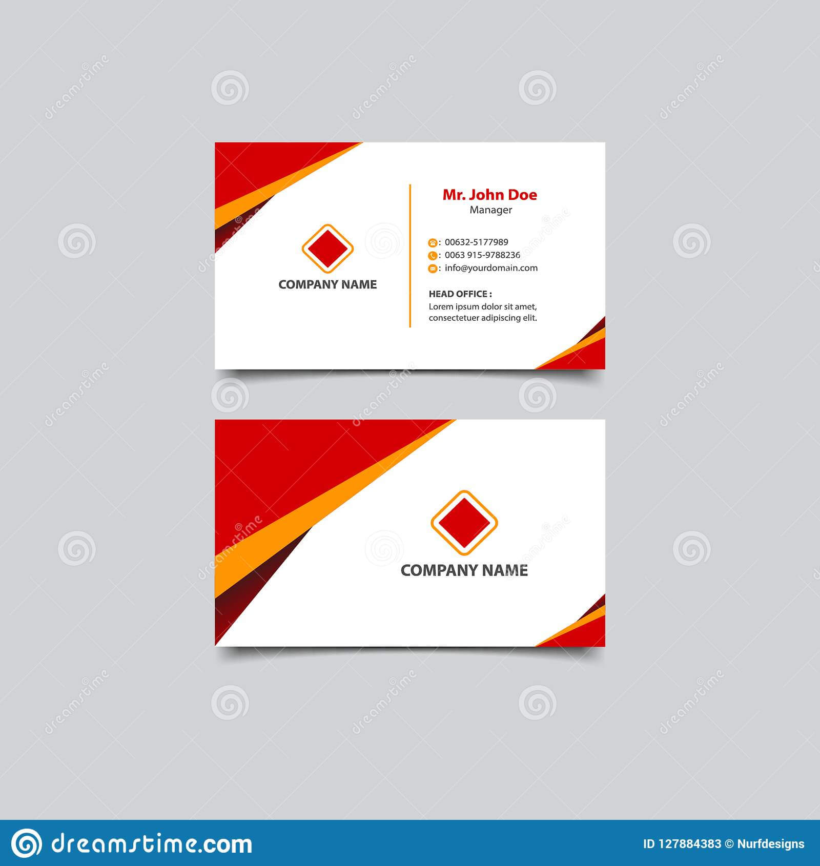 Simple And Modern Business Card Template Design Stock Vector In Modern Business Card Design Templates