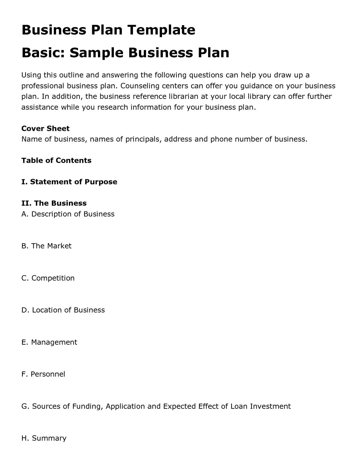 Simple Business Plan Late Free Word Document Download Uk In Business Plan Template Free Word Document