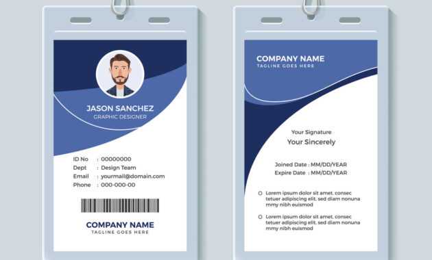 Simple Corporate Id Card Design Template pertaining to Company Id Card Design Template