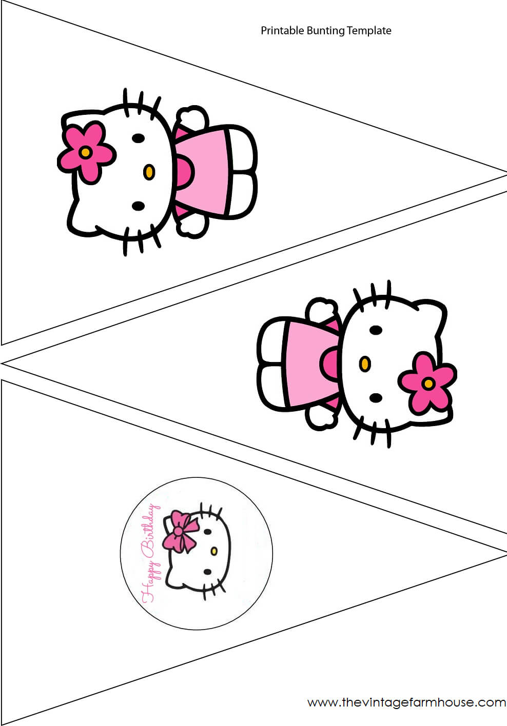 Simple Cute Hello Kitty Free Printable Kit. – Oh My Fiesta Intended For Hello Kitty Birthday Banner Template Free