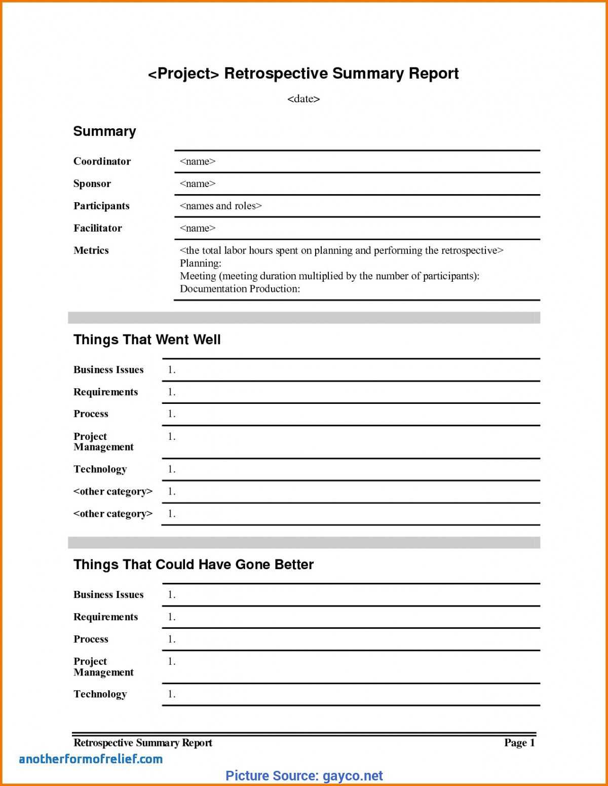 Simple Project Lessons Learnt Template Lessons Learnt Report In Simple Project Report Template