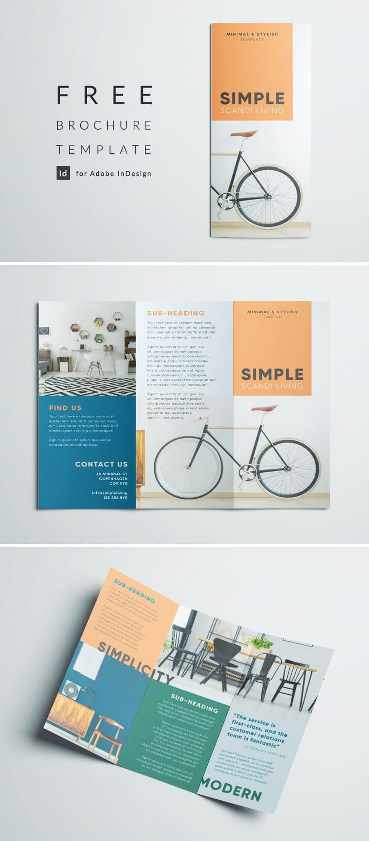 Simple Tri Fold Brochure | Indesign Brochure Templates Inside Tri Fold Brochure Template Indesign Free Download