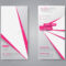 Skinny Flyer Or Leaflet Design; Set Of Two Side Brochure Template.. With One Sided Brochure Template
