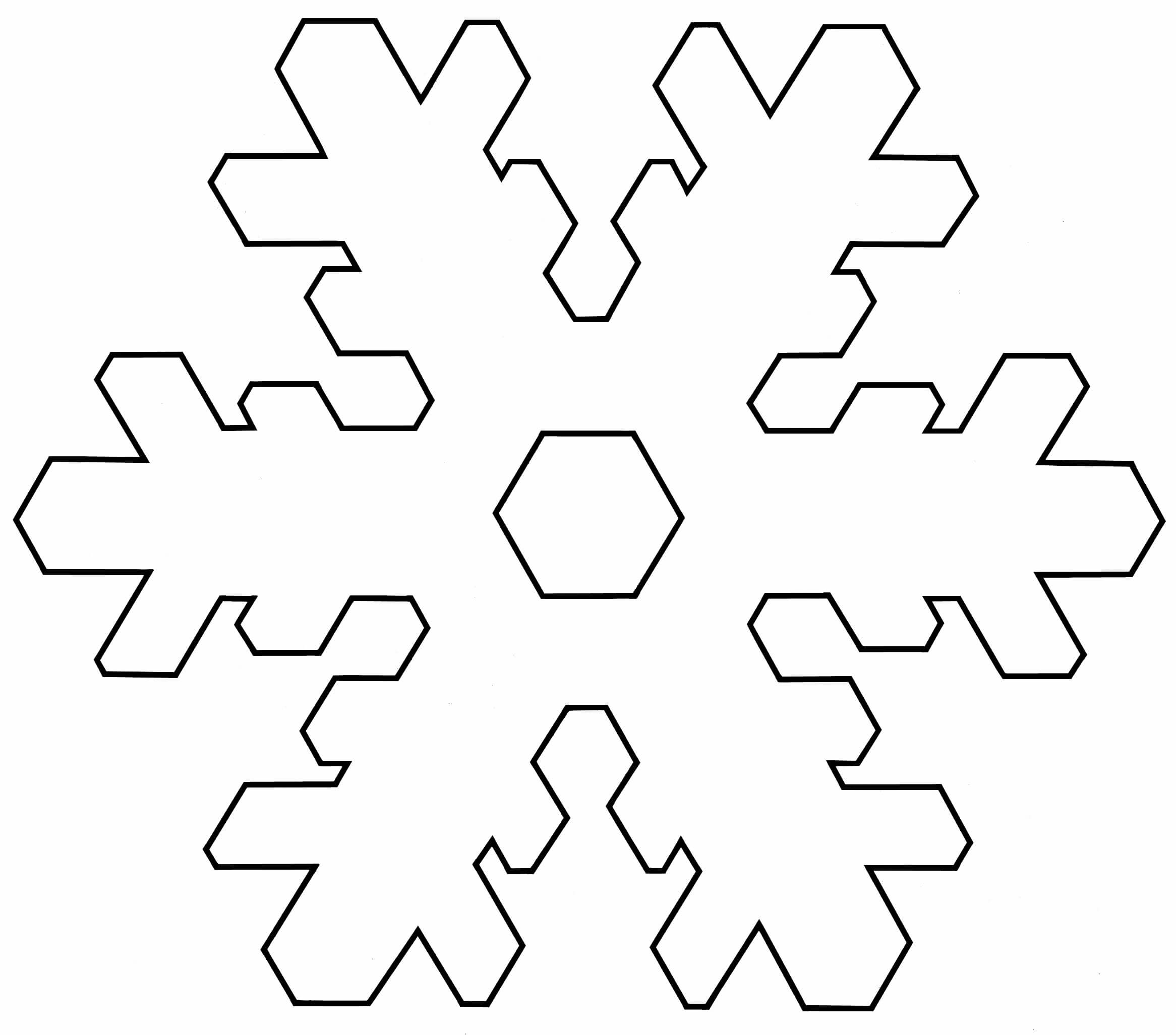 Snowflake Template With 6 Points | Templates And Samples For Blank Snowflake Template