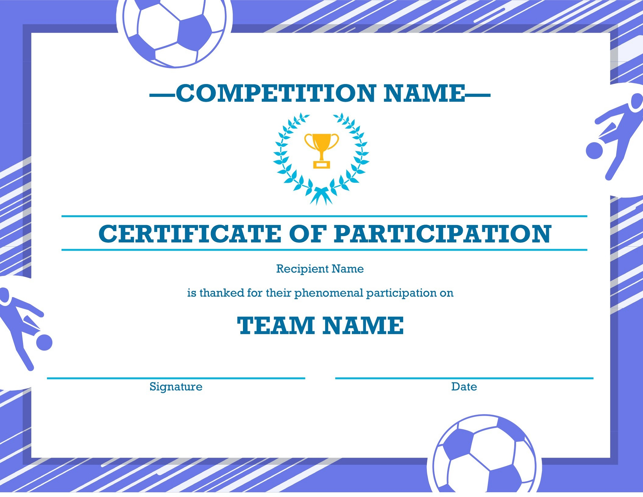 Soccer Award Certificates – Kids Learning Activity With Soccer Award Certificate Template