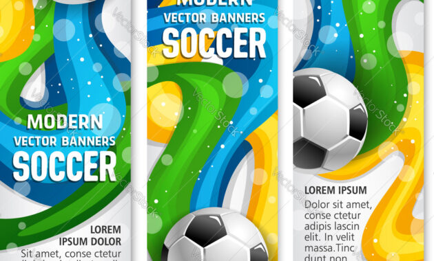 Soccer Ball Banner Of Football Sport Club Template for Sports Banner Templates