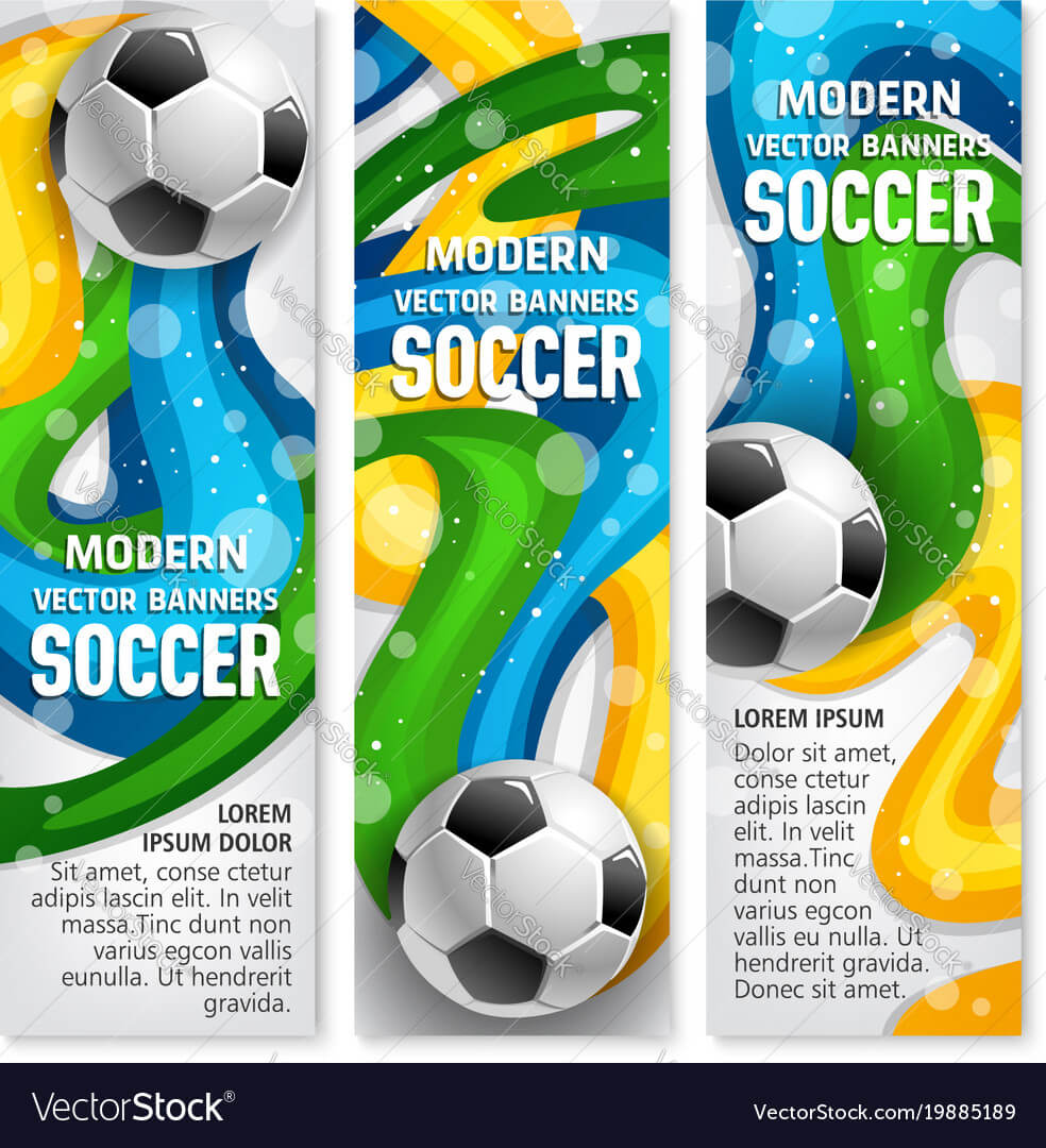 Soccer Ball Banner Of Football Sport Club Template For Sports Banner Templates