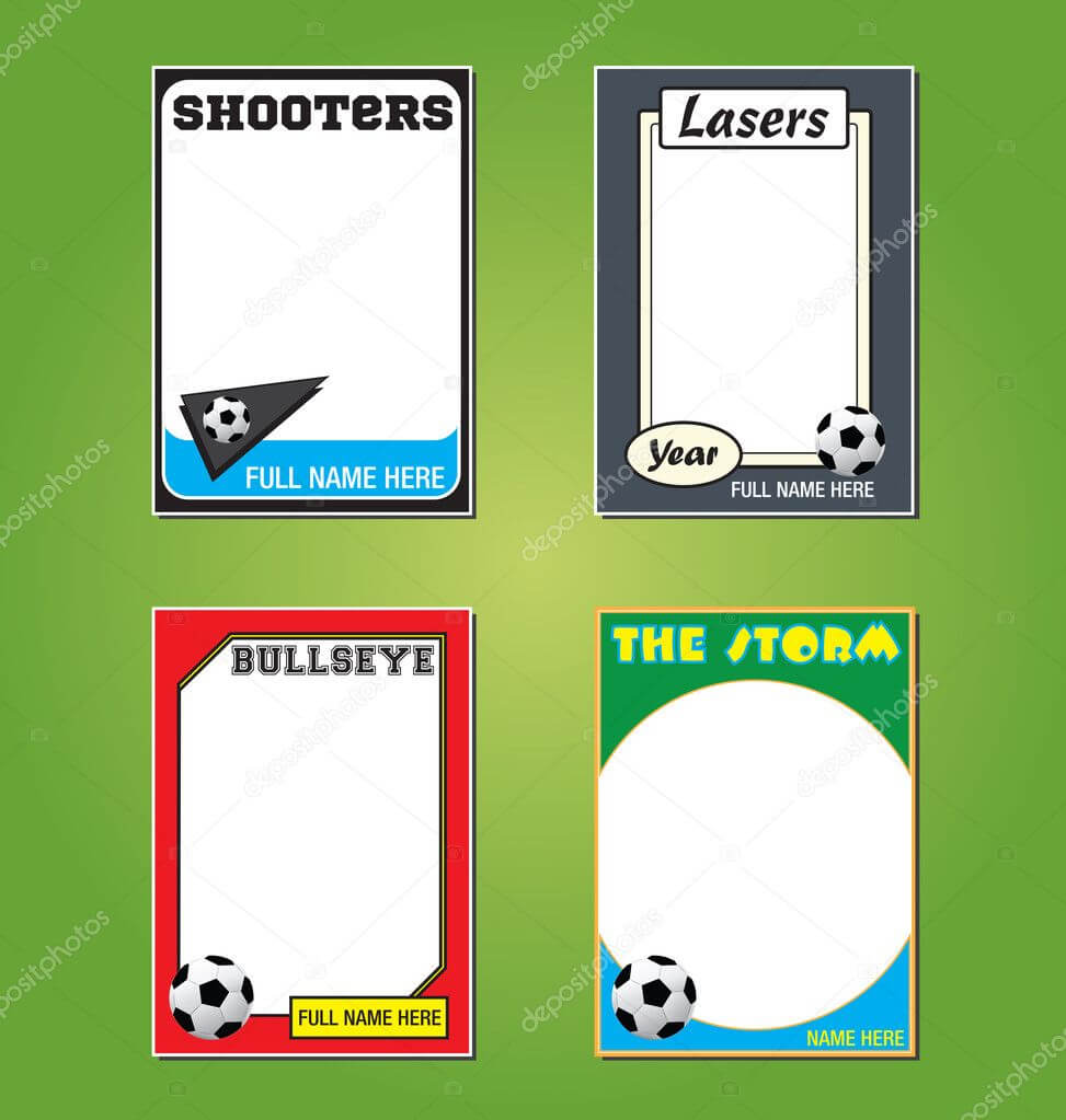 Soccer Futbol Trading Card Picture Frames — Stock Vector Within Soccer Trading Card Template