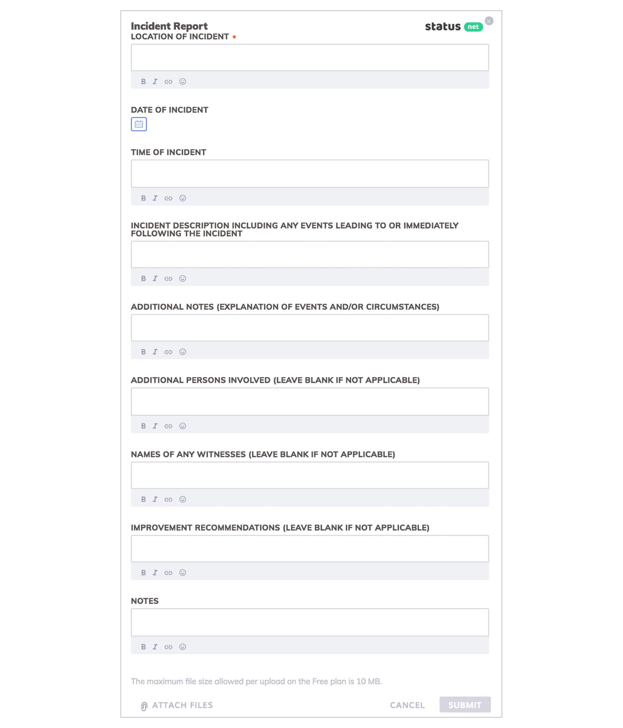Software Incident Report Template – Forza.mbiconsultingltd Throughout Ohs Incident Report Template Free