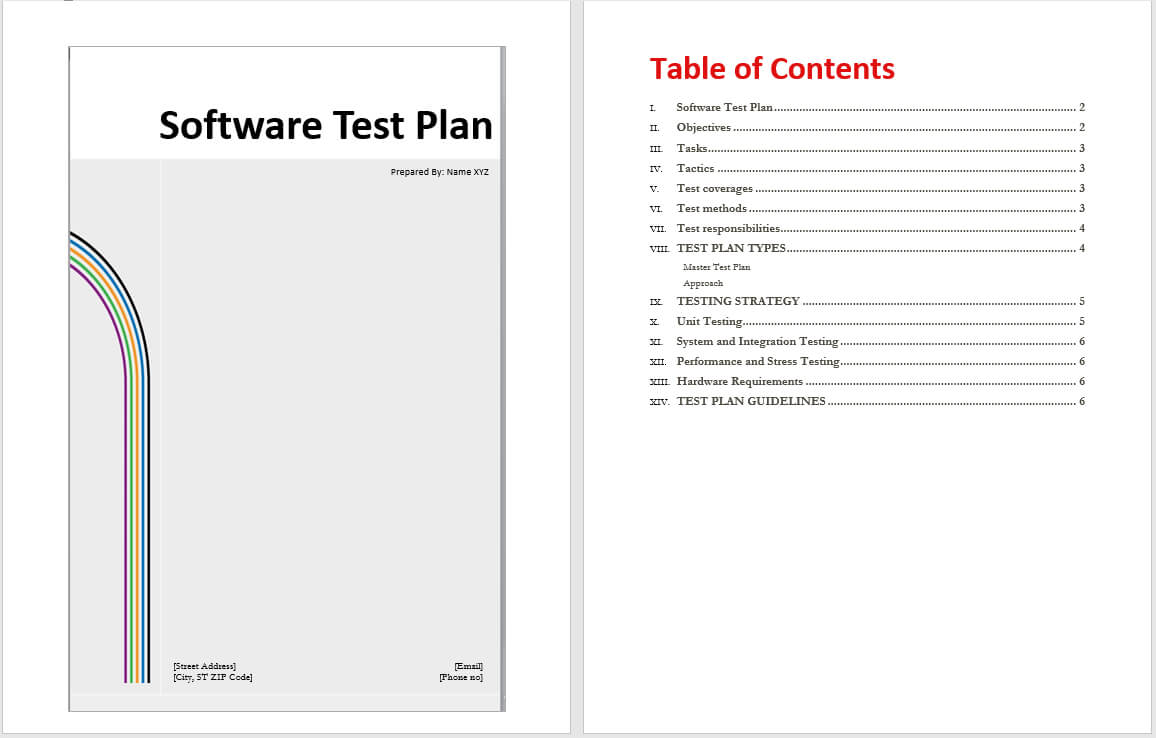 Software Test Plan Template – Word Templates Inside Software Test Plan Template Word