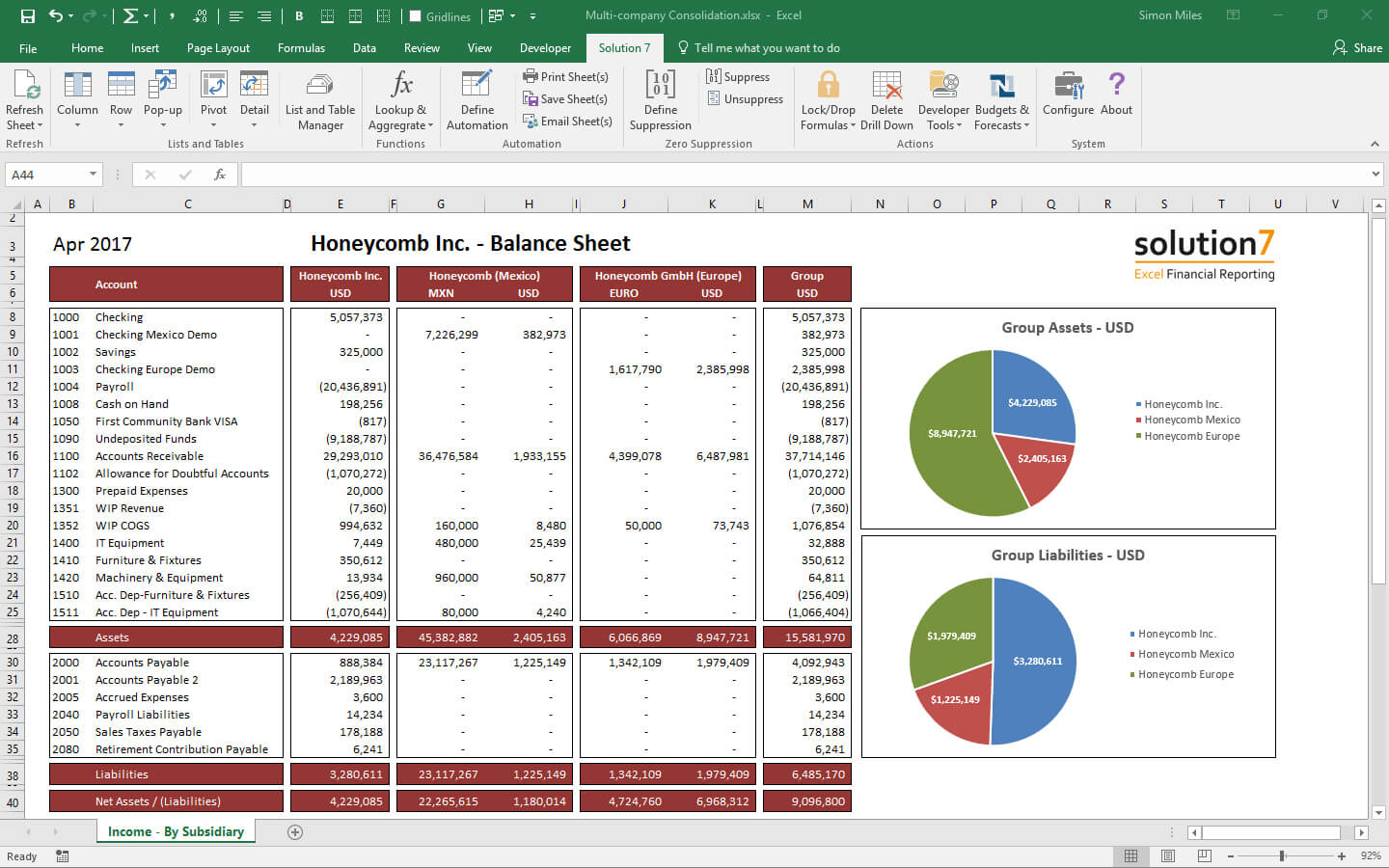 Solution 7 Excel Financial Reporting & Planning For Netsuite With Regard To Financial Reporting Templates In Excel