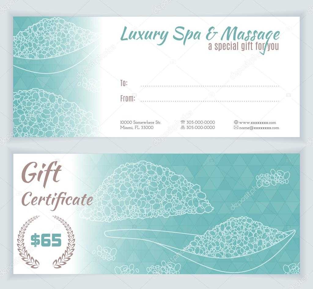 Spa Gift Certificate Template | Certificatetemplategift In Spa Day Gift Certificate Template