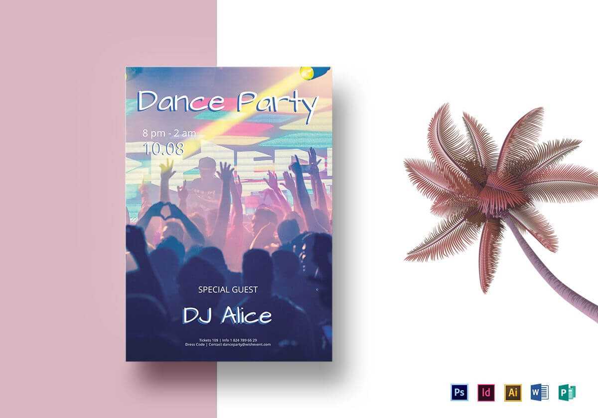 Special Dj Flyer Template Inside Dance Flyer Template Word