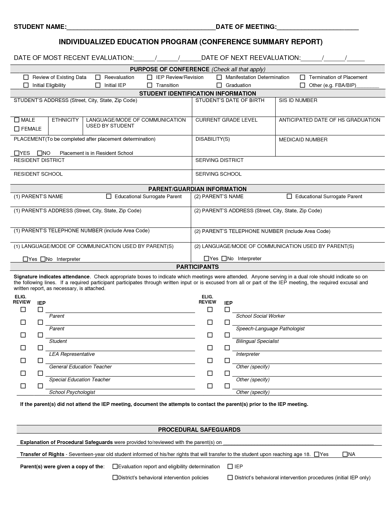 Special Education Iep Template | Best Photos Of Sample Iep In Educational Progress Report Template