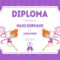 Sports Award Diploma Template, Kids Certificate With Gymnast.. Inside Gymnastics Certificate Template