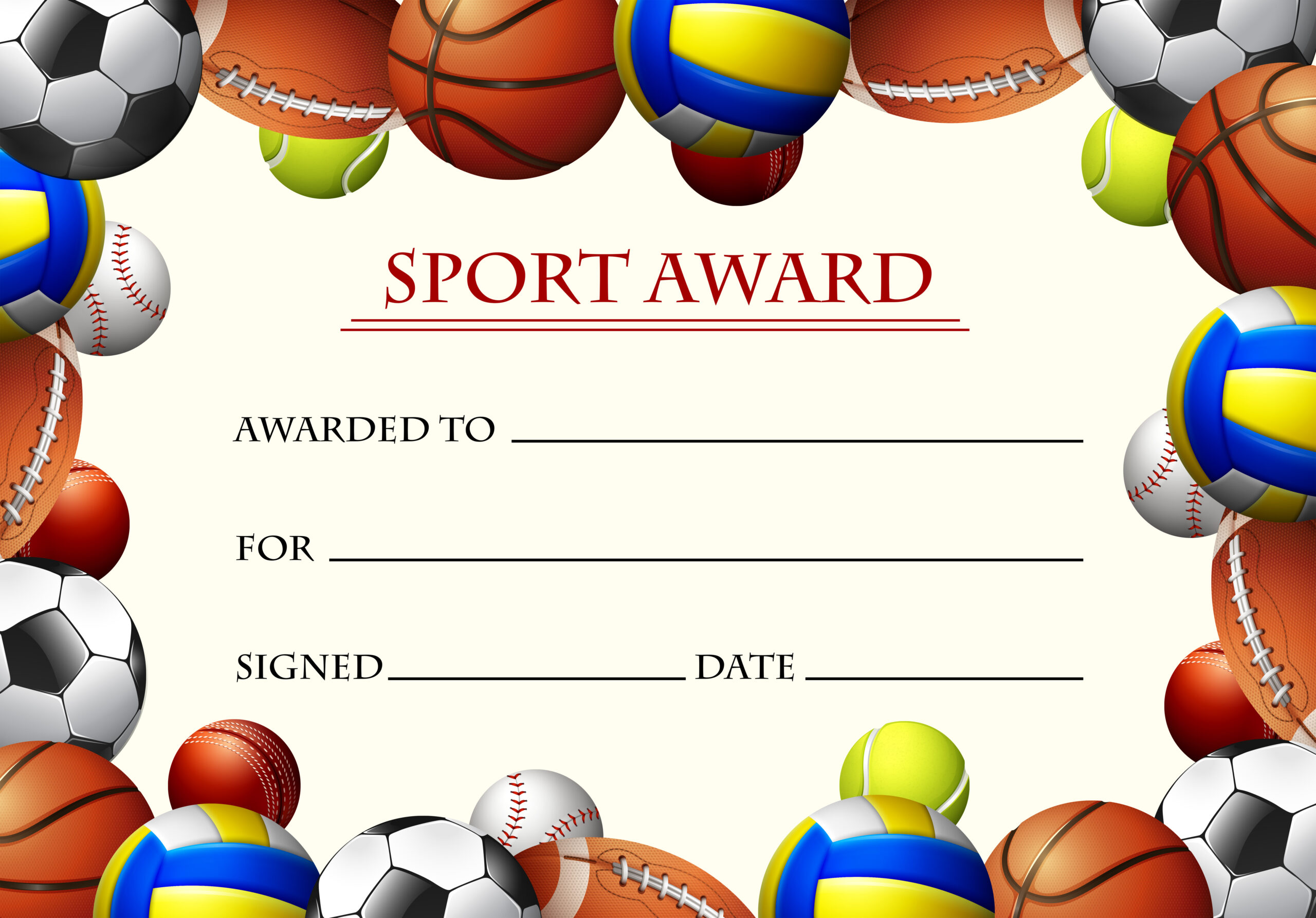 Sports Certificate Template Free Vector Art – (70 Free With Athletic Certificate Template