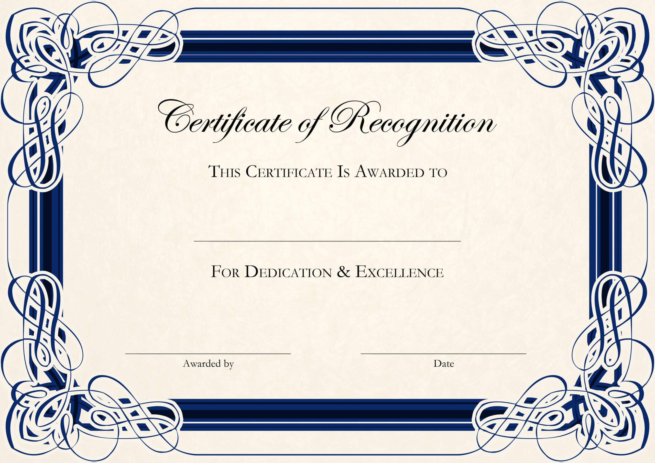 Sports Cetificate | Certificate Of Recognition A4 Thumbnail Regarding Sports Award Certificate Template Word