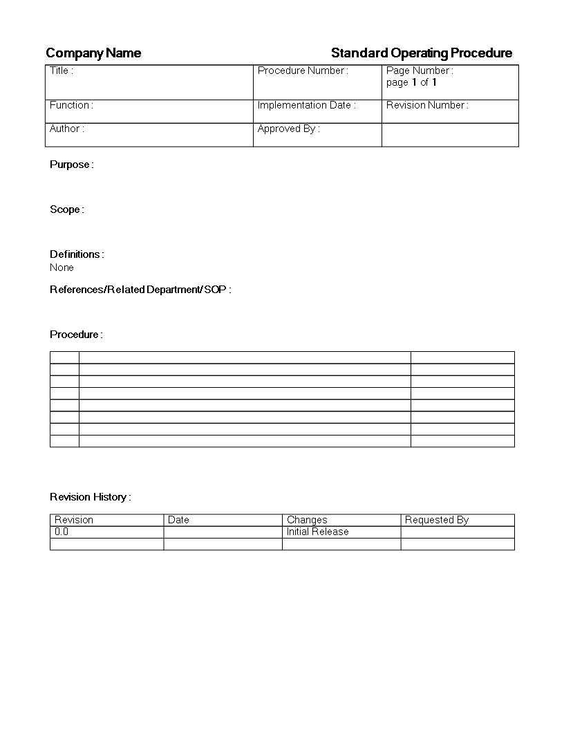 Standard Operating Procedure Template – Download This Free Within Medical Report Template Free Downloads