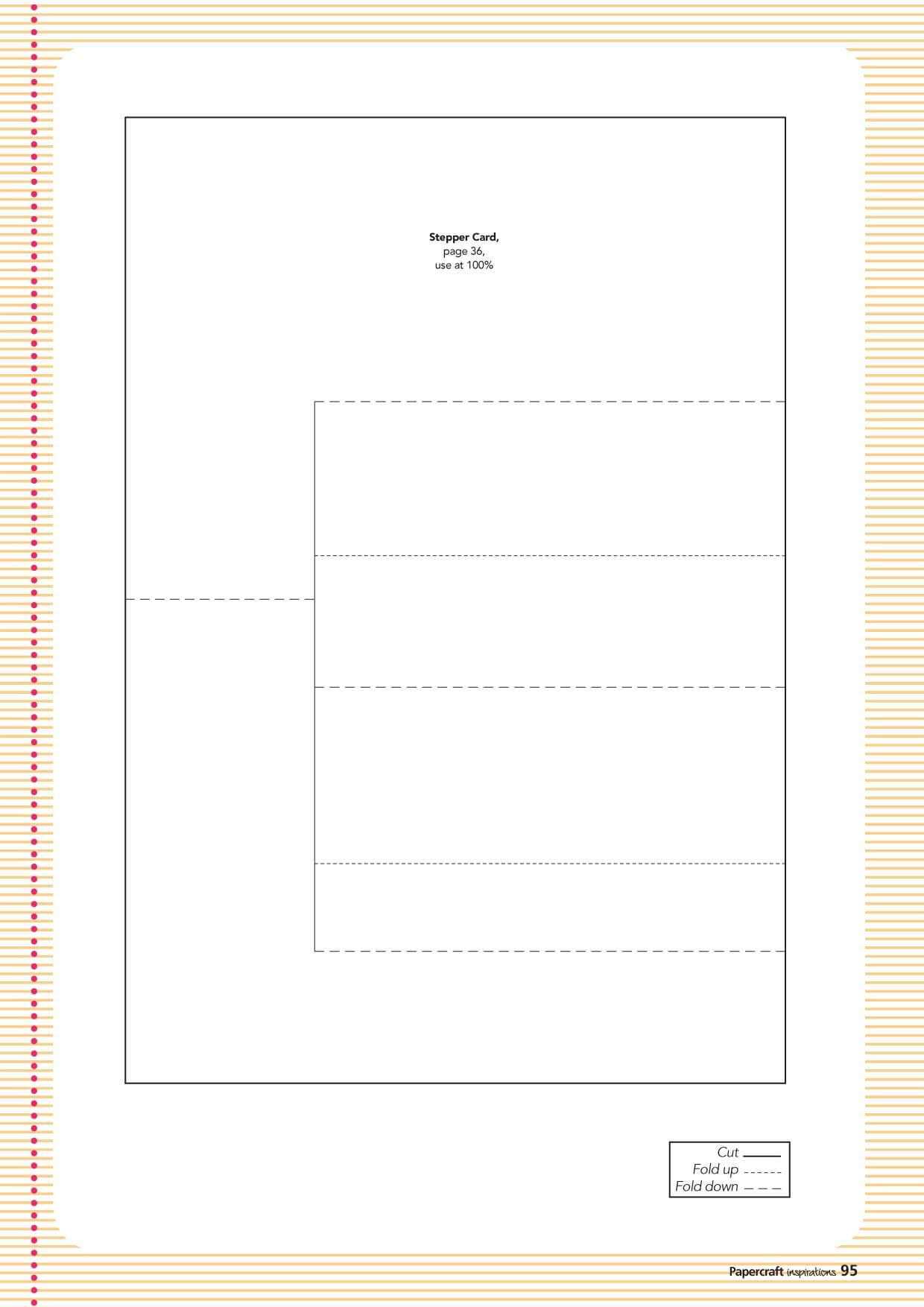 Stepper Card Template | Card Making Templates, Side Step Inside Fold Out Card Template