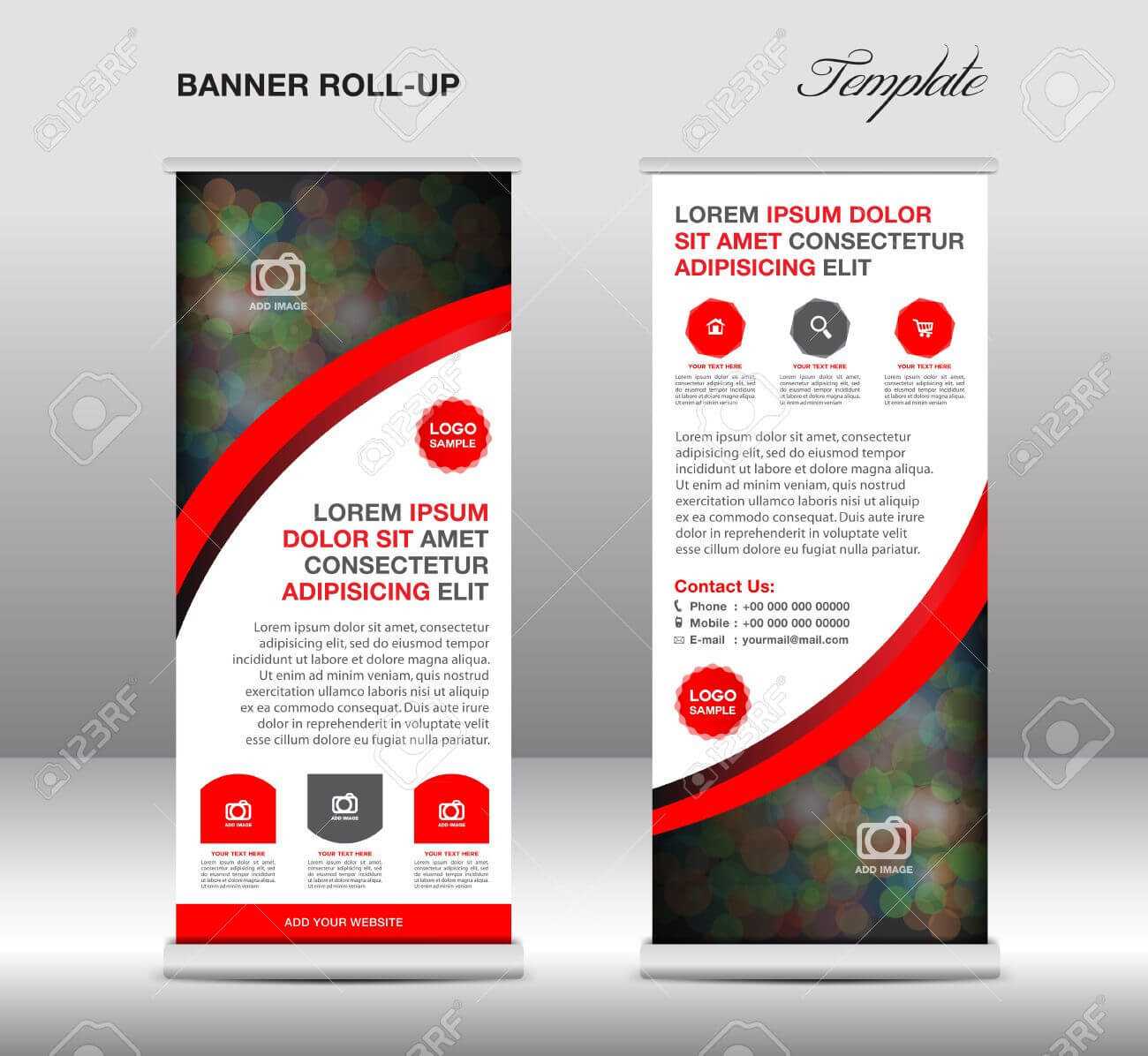 Stock Vector | Standing Banner Design, Banner Stands, Stand For Banner Stand Design Templates