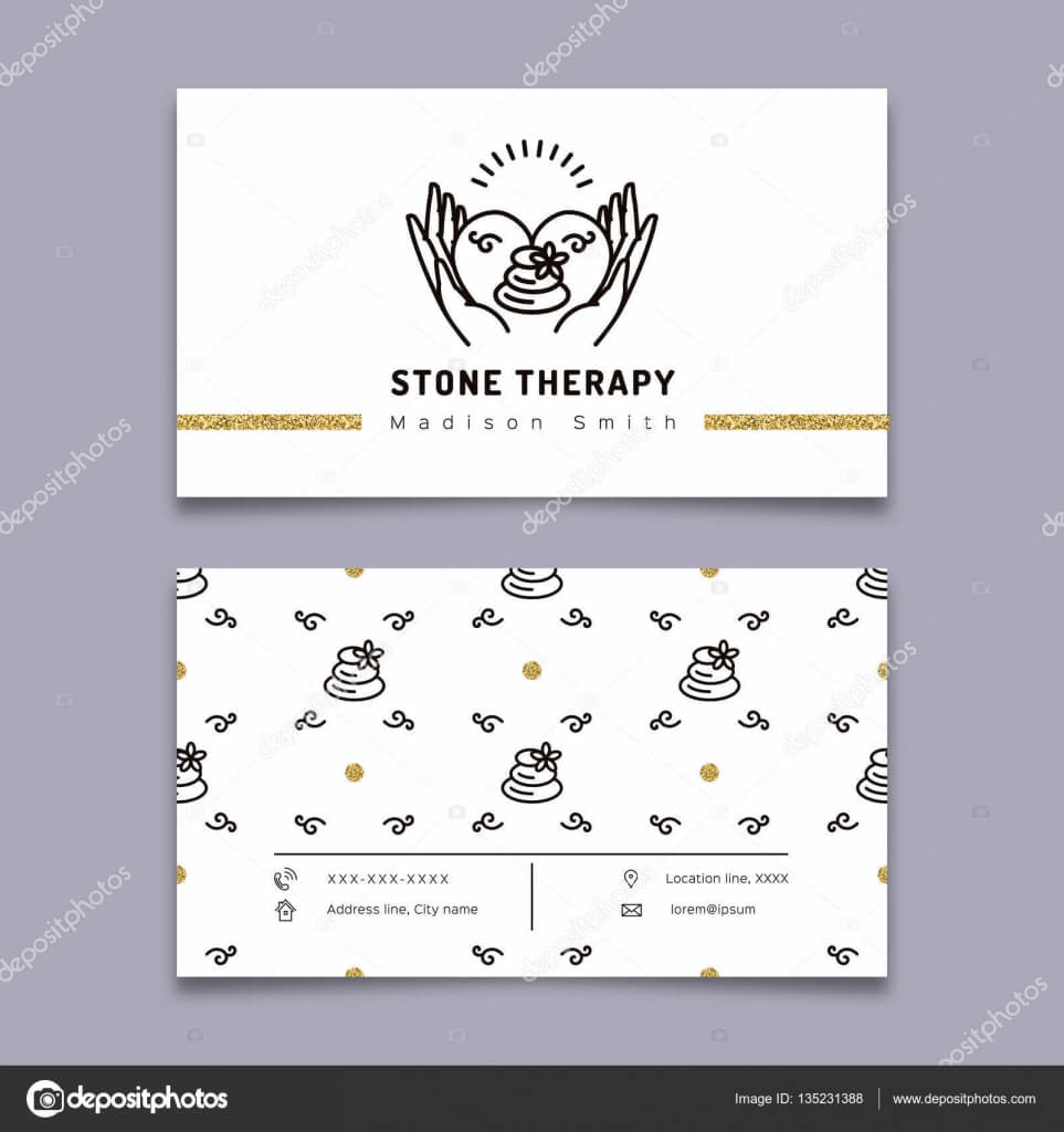 Stone Therapy Business Card. Massage, Beauty Spa, Relax Regarding Massage Therapy Business Card Templates