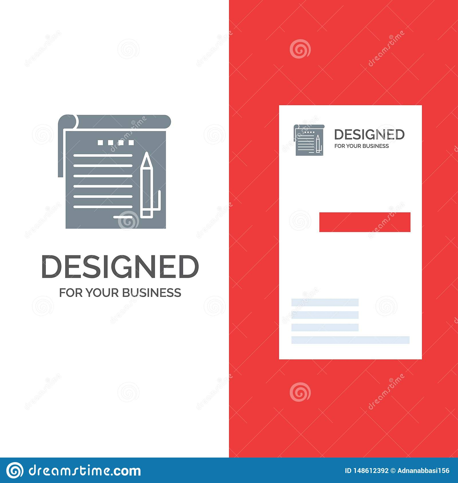 Student, Notes, Note, Education Grey Logo Design And Intended For Student Business Card Template