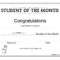 Student Of The Month Certificates | Student Of The Month throughout Free Printable Student Of The Month Certificate Templates