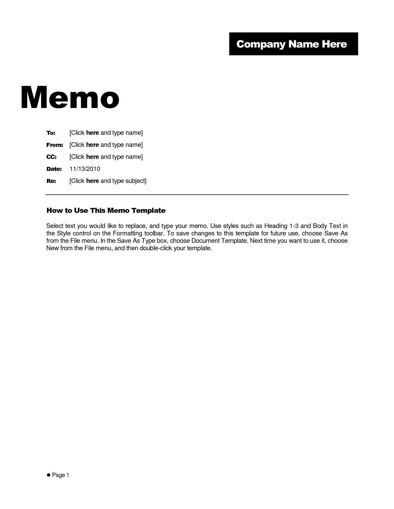 Stupendous Ms Word Memo Templates Template Ideas Microsoft Throughout Memo Template Word 2010