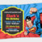Superman Invitation, Superman Party, Superman Birthday Inside Superman Birthday Card Template