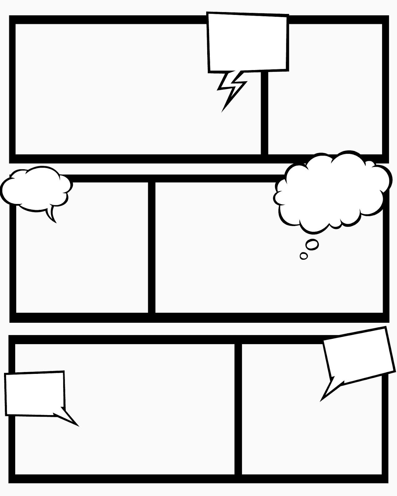 Sweet Hot Mess: Free Printable Comic Book Templates - And Throughout Printable Blank Comic Strip Template For Kids