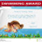 Swimming Award Certificate Template Stock Illustration Throughout Swimming Award Certificate Template