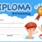 Swimming Diploma Certificate Template Illustration With Free Swimming Certificate Templates