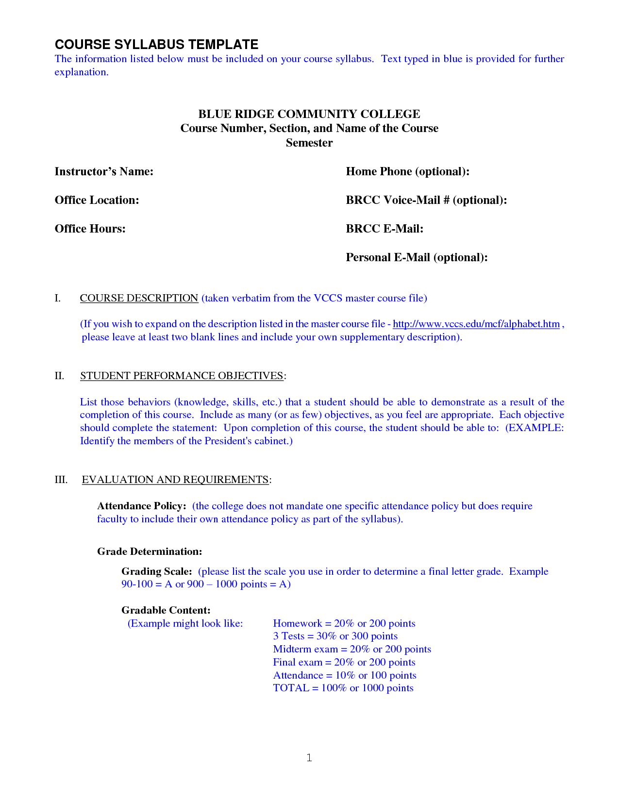 Syllabus Template. Electrical And Electronics Engineering Ac In Blank Syllabus Template