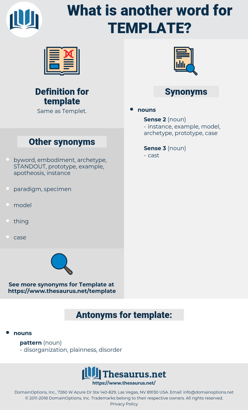 Synonyms For Template, Antonyms For Template – Thesaurus In Another Word For Template