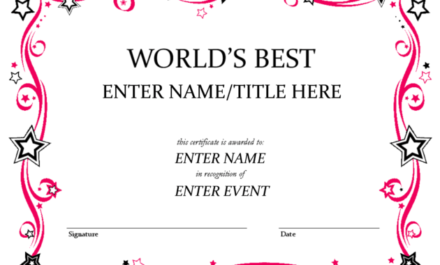 Talent Show Award | Certificate Templates, Award regarding Free Funny Award Certificate Templates For Word