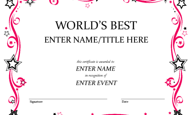 Talent Show Award | Certificate Templates, Award with regard to Free Funny Certificate Templates For Word