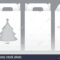 Tall Box White Window Christmas Tree Shape Cut Out Packaging With Regard To Blank Packaging Templates