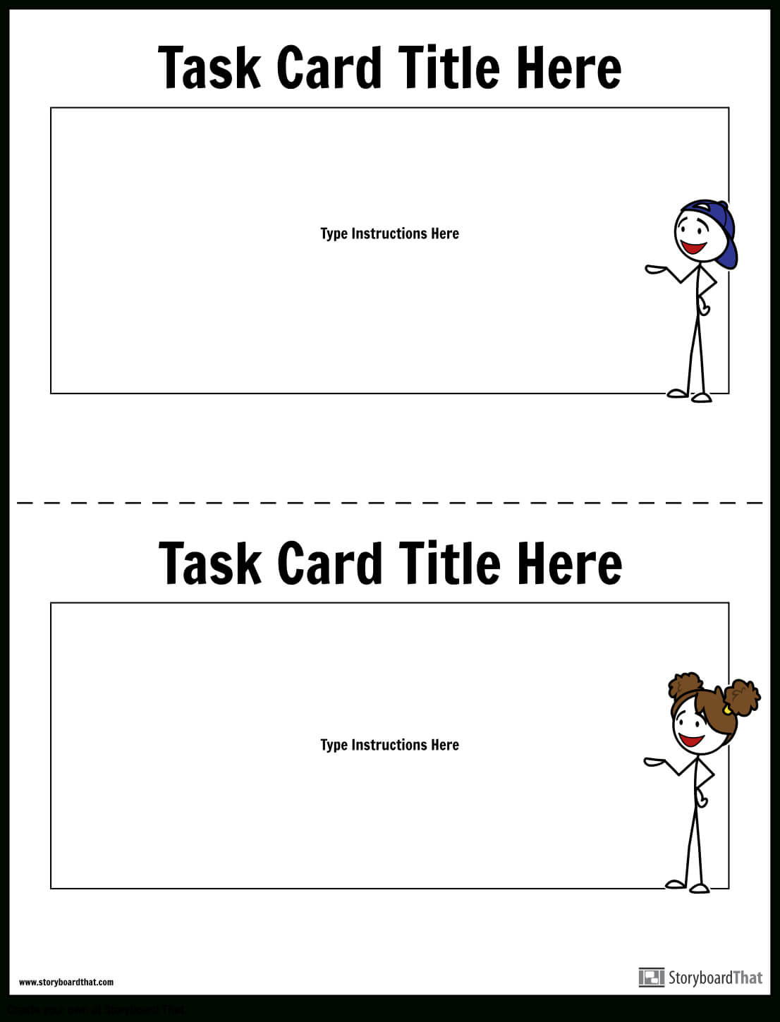 Task Card Template 1 Storyboardworksheet Templates For Task Cards Template