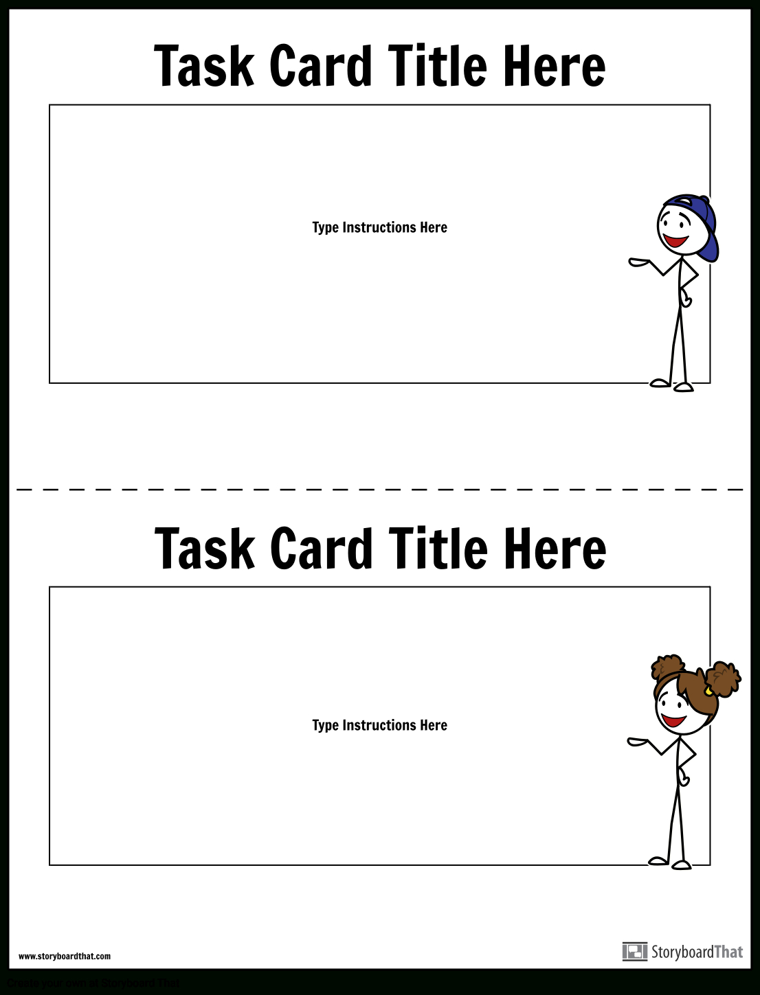 Task Card Template 1 Storyboardworksheet Templates Regarding Task Card Template