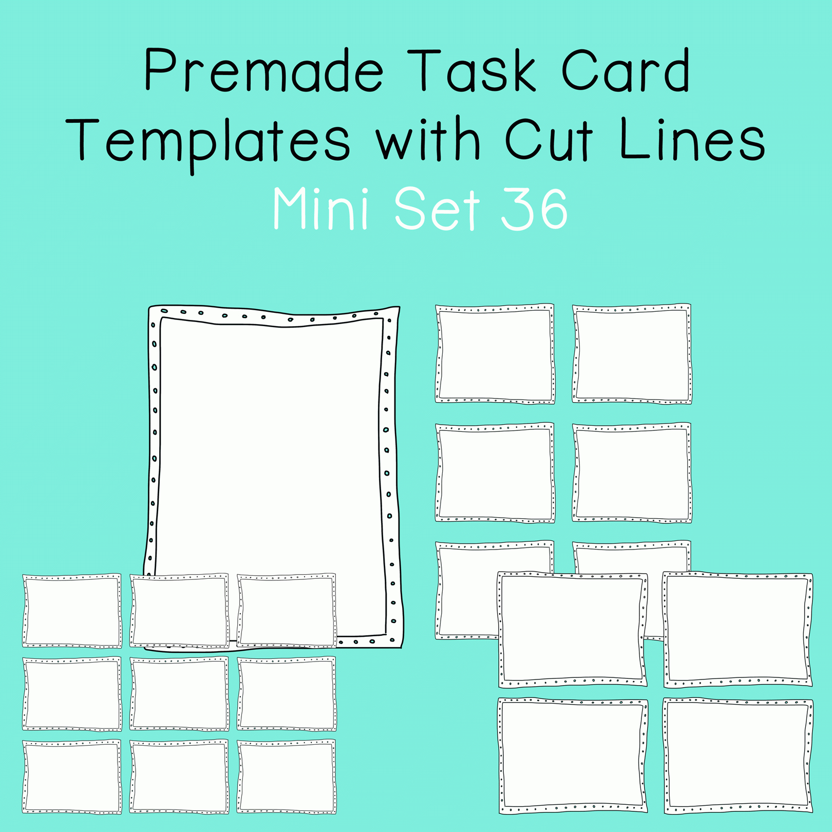 Task Card Template – Mini Set 36 – Frames – Borders Throughout Task Cards Template