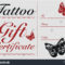 Tattoo Gift Certificate Template Free with regard to Tattoo Gift Certificate Template